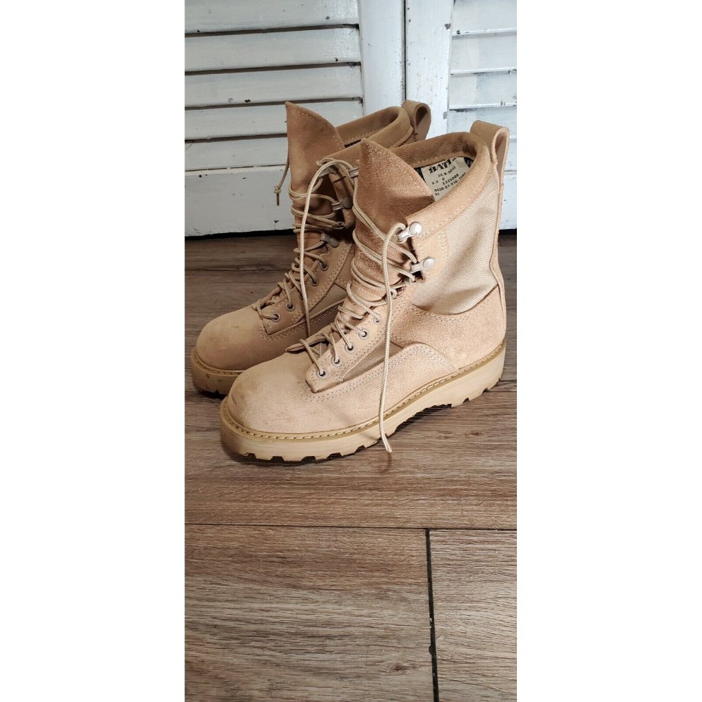 Bates Gore Tex 09-D-0033 Men’s Army Tan Combat/Flight Approved Boots Size 5.5r